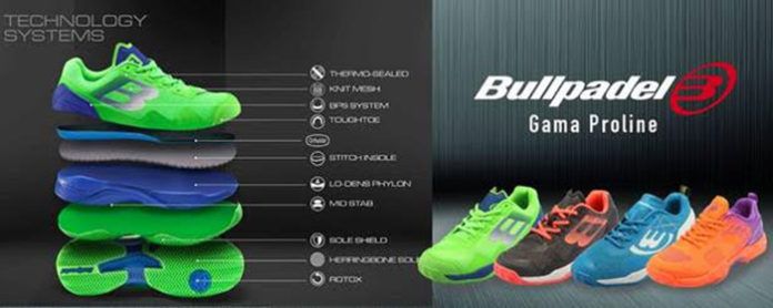 La nueva colección de zapatillas Bullpadel 2019.