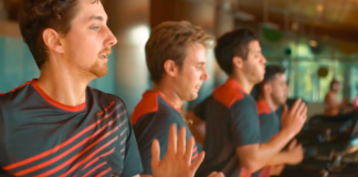 Los jugadores Star Vie realizando físico en el CAR Star Vie.