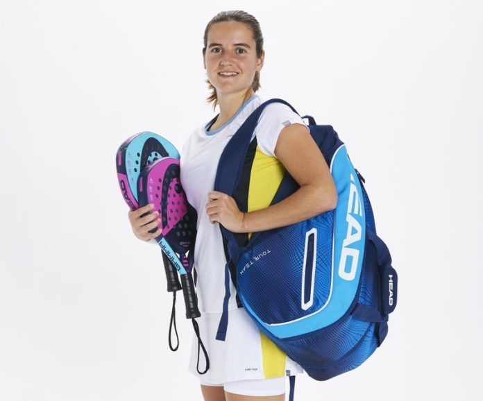 Ari Sánchez con su nueva Head Gamma Pro.