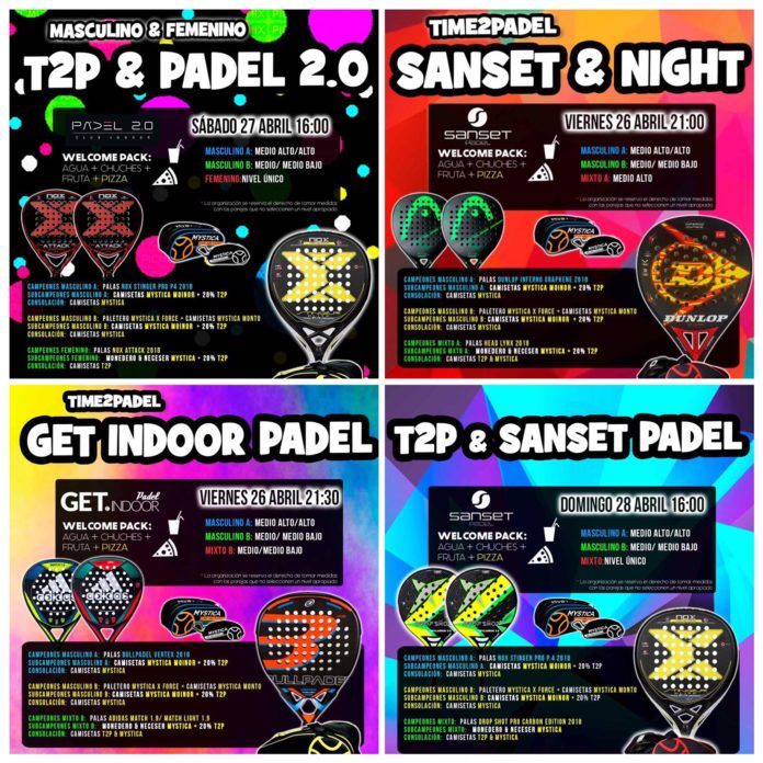 La propuesta de Torneos Time2Padel para la semana.