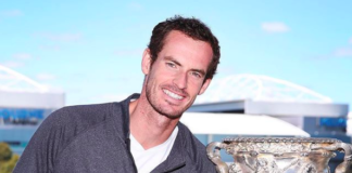 Andy Murray junto a la copa de campeón del Australian Open. | Foto: @andymurray