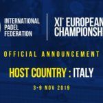 FIP は、次回の欧州パデル選手権の開催地を発表します。