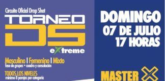 El cartel del Circuito Drop Shot en Somontes.