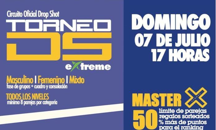 El cartel del Circuito Drop Shot en Somontes.