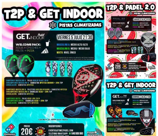 La oferta de Torneos Time2Padel para todo el fin de semana.