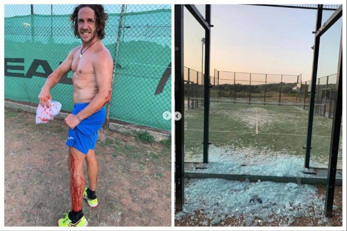 Carles Puyol durante el incidente. | @carlespuyol