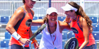 Triay y Sainz con Marcela Ferrari. | Foto: World Padel Tour