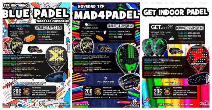 La oferta de Torneos Time2Padel.