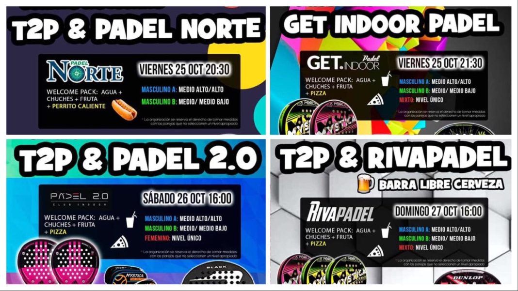 La oferta de Torneos Time2Padel.