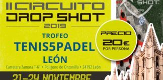 El cartel del II Circuito Drop Shot en su prueba en León.