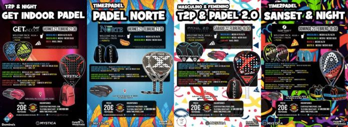 La propuesta de Torneos Time2Padel para la semana. La propuesta de Torneos Time2Padel para la semana.