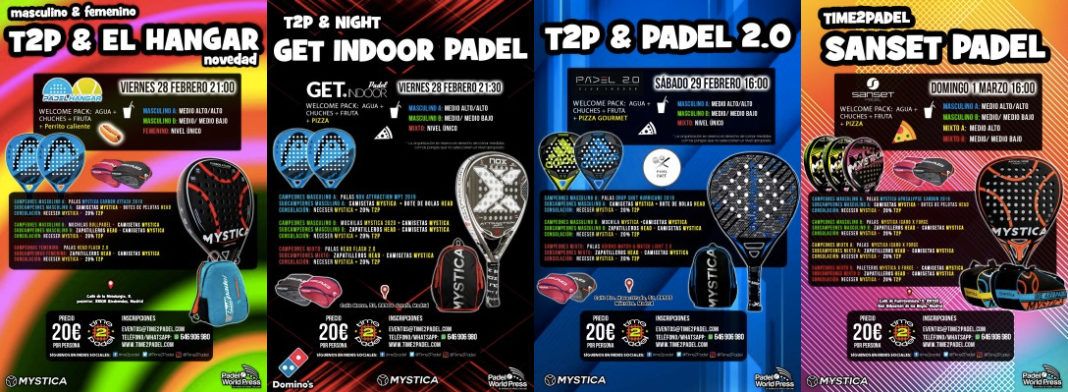 La propuesta de torneos de Torneos Time2Padel.
