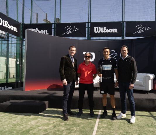 Miguel Sciorilli en la presentación de Wilson Padel.