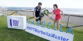 Juan Lebrón y Bea González en la presentación oficial. | Foto: World Padel Tour