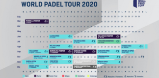 El calendario del World Padel Tour 2020.