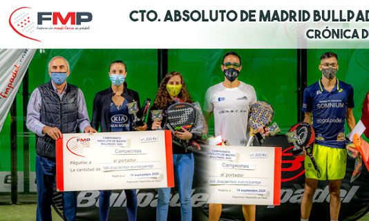 El Absoluto de Madrid corona a sus campeones de 2020 Campeonato Absoluto FMP.
