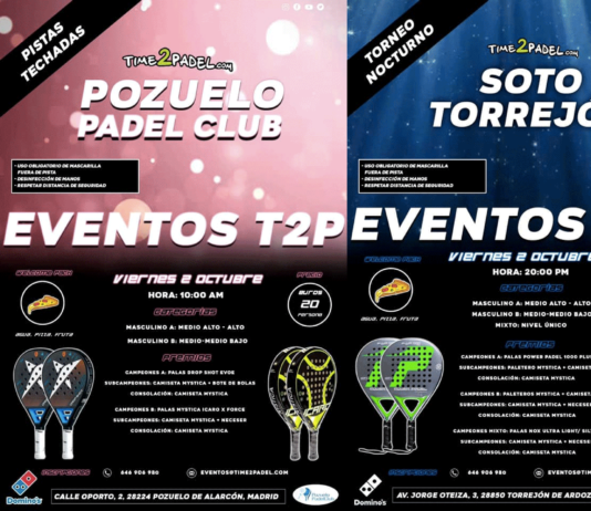 Póker de citas de Torneos Time2Padel La oferta de Torneos Time2Padel.