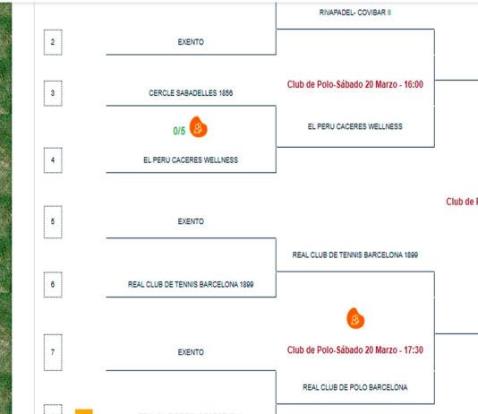 Todo listo para las semifinales del Cpto de España por Equipos de 1ª Categoría