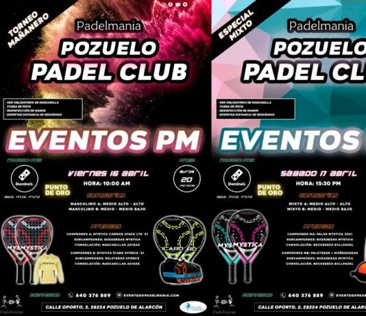 No te quedes fuera de los Torneos Padelmanía
