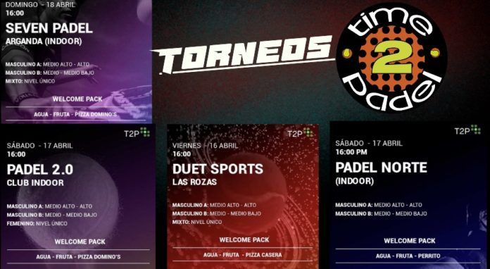 Vuelve la emoción de Torneos Time2Padel