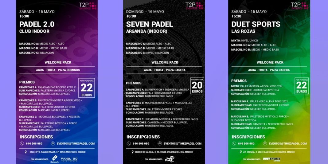 Time2Padel-Turniere: Ein großartiger Plan für das Wochenende