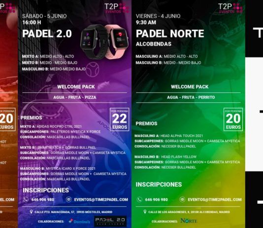 No podían faltar: Vuelven los Torneos Time2Padel