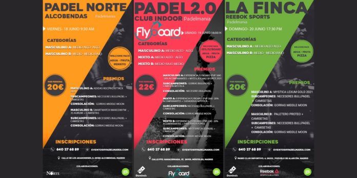 Torneos Padelmanía… Pádel y diversión asegurados