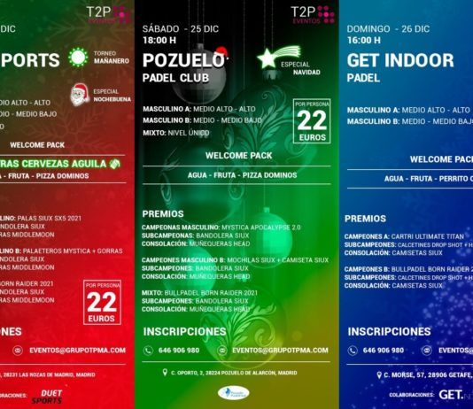 Torneos Time2Padel navidad