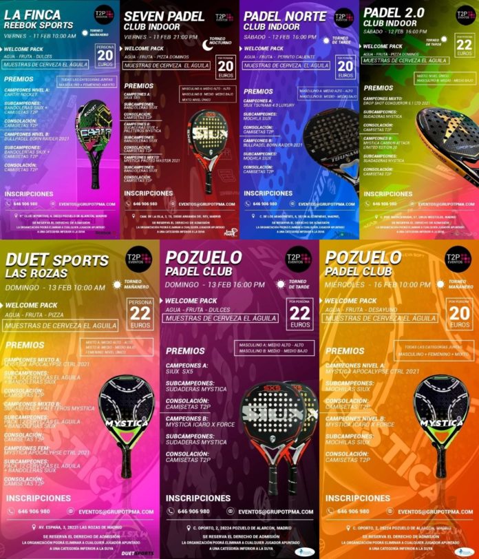 Torneos febrero Time2Padel