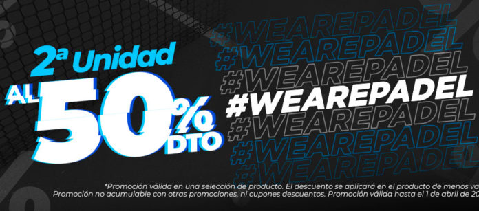 50% dto. 2ª unidad Pádel Nuestro banner