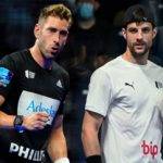 Alex Ruiz y "Momo" González juntos en la pista de juego