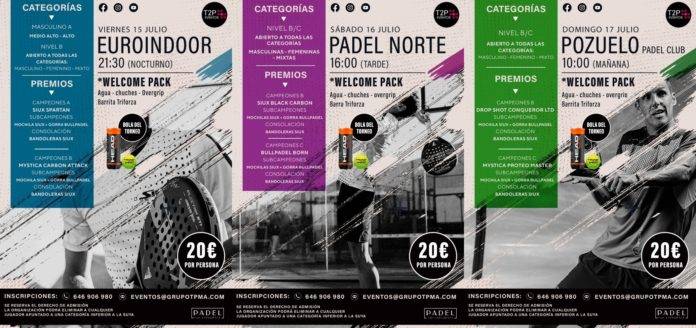 ¡Nuevos torneos de pádel para jugar este fin de semana!