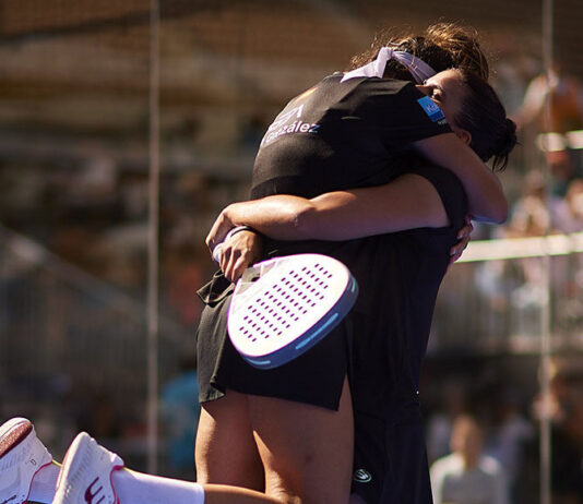 Delfi Brea en Bea González- Premier Padel