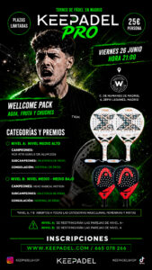 ¿Quieres ganar la pala de Agustín Tapia? Vuelve el mejor torneo de padel de Madrid 1 KEEPADEL-PRO-26-JUNIO